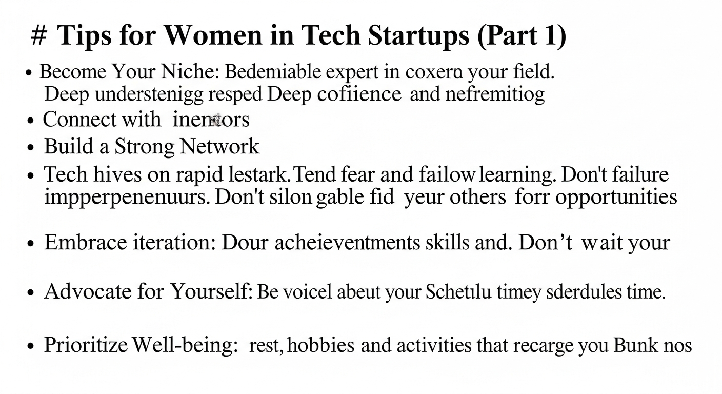 Tips For Women In Tech Startups